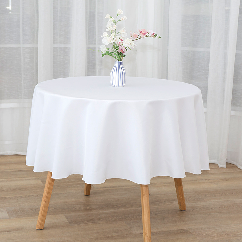 Rounder Spun Polyester Solid Color Wedding Tableclets