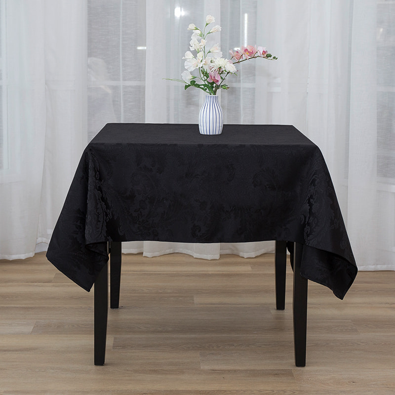 150x150 'Crocus Flower สีขาวสี่เหลี่ยม Jacquard Tableclot