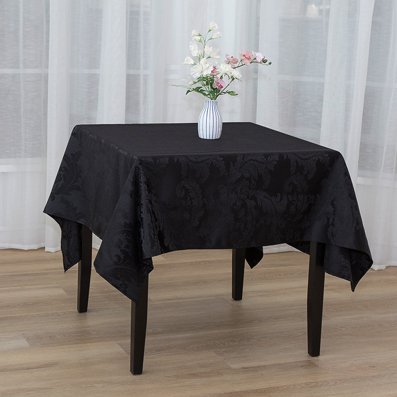 150x150 'Crocus Flower สีขาวสี่เหลี่ยม Jacquard Tableclot