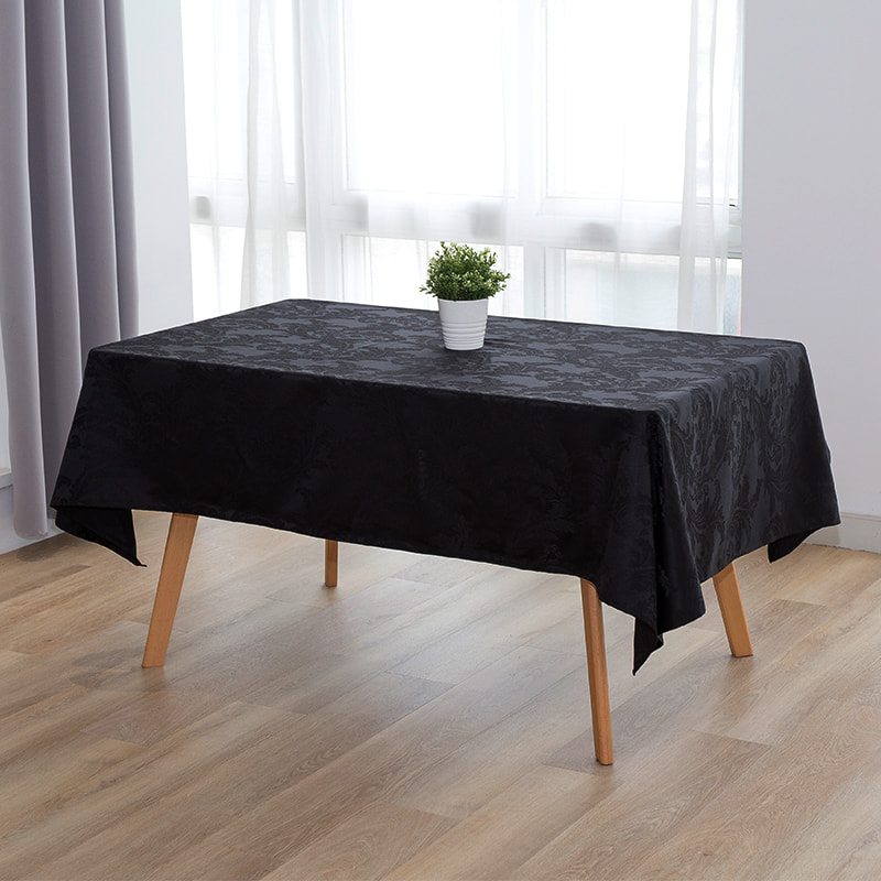 140x220 '' Crocus Flower สีขาวสี่เหลี่ยม Jacquard Tablecloth