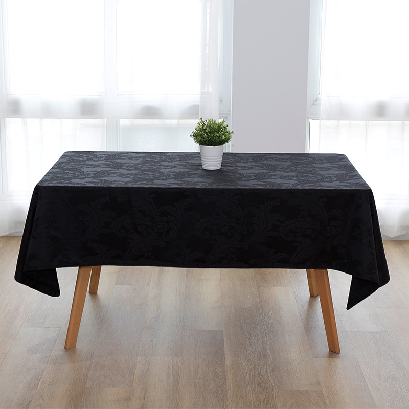 140x220 '' Crocus Flower สีขาวสี่เหลี่ยม Jacquard Tablecloth
