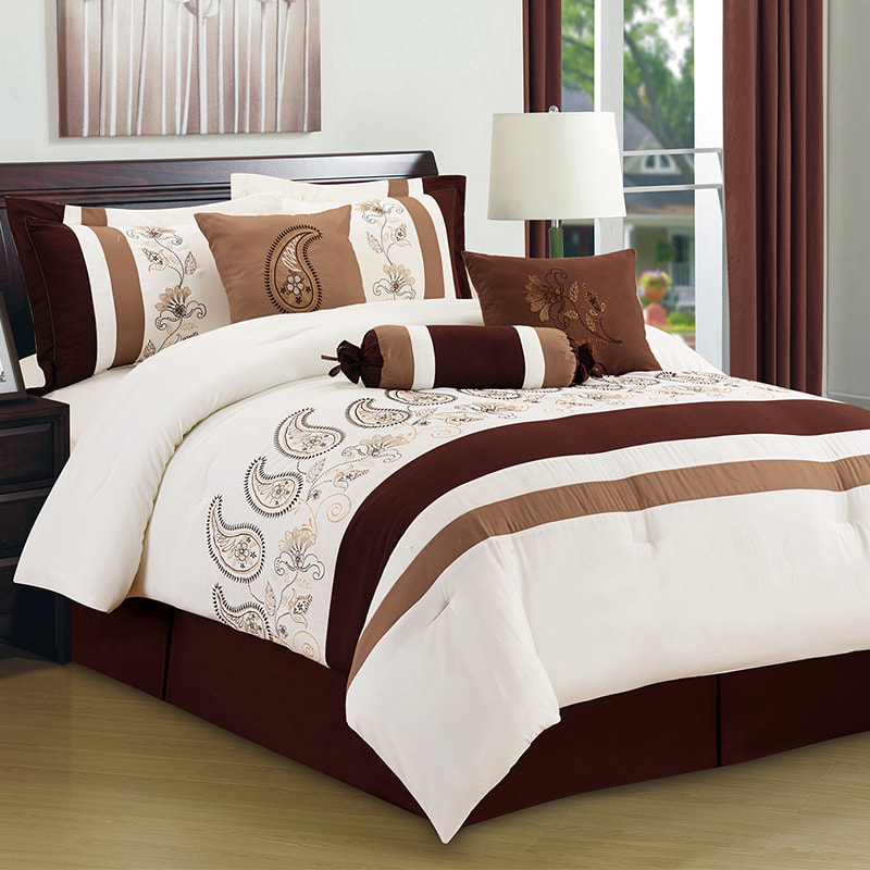 Lillian White Stripe ผ้าปักผ้าพันคอ